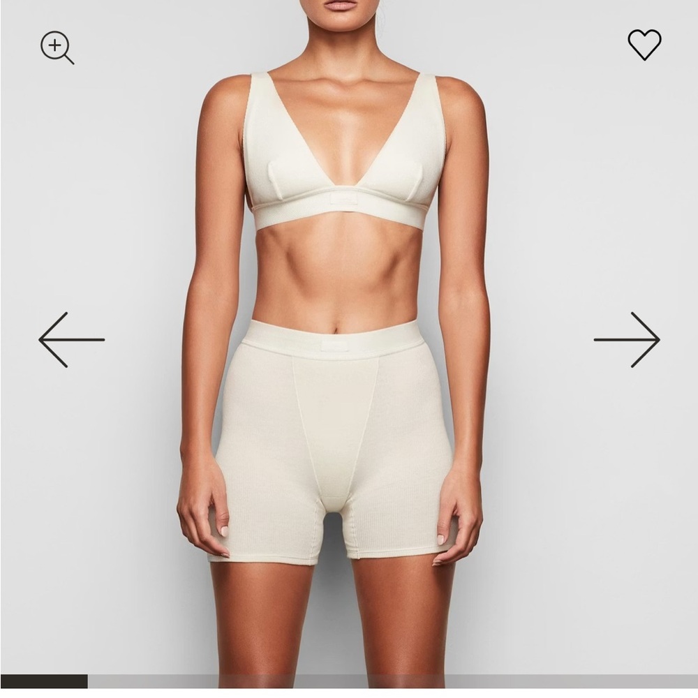 SKIMS Cream Cotton Rib Boxers